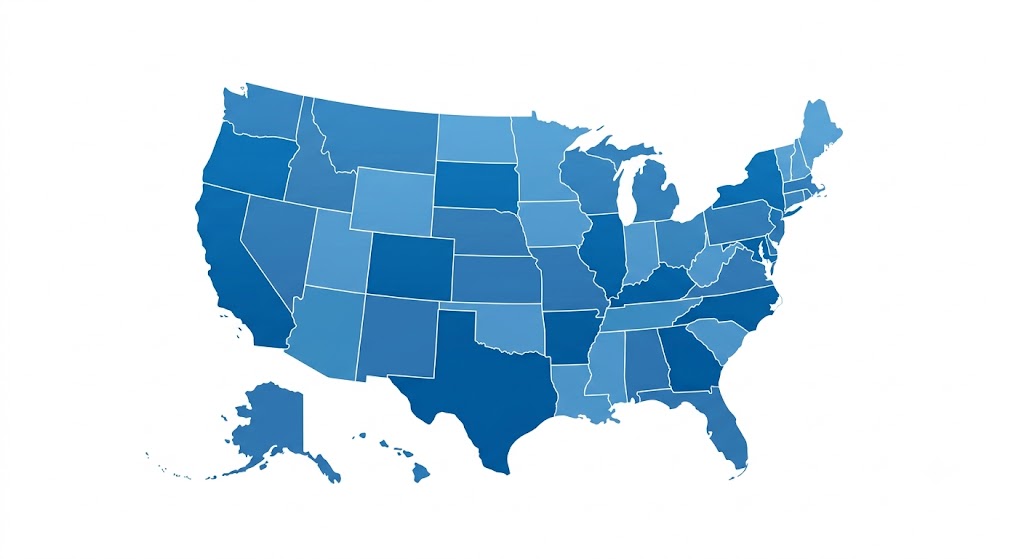 United States Map - Integrity Financial Associates helps business owners in all 50 states including Alaska and Hawaii